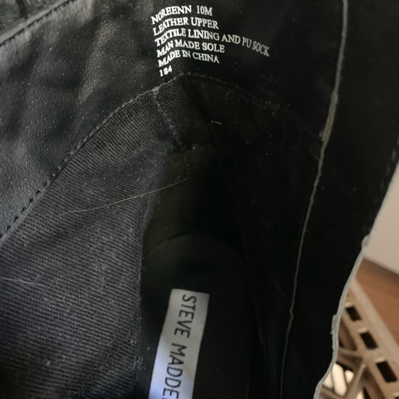 Steve Madden Black Noreen Quilted Lace Up Boot 10 - Picture 5 of 5